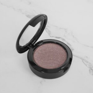 Mocha Pressed Eyeshadow in eco-friendly compact — a rich, deep brown with cool undertones and a velvety matte finish. This highly pigmented, smooth-textured eyeshadow is vegan, cruelty-free, talc-free, and made in the USA with clean beauty standards and ethically sourced, non-toxic minerals. Perfect for creating bold, smoky eyes, defining the crease, or adding depth to natural eye looks. Ideal for clean beauty lovers, professional makeup artists, and private label cosmetics brands seeking high-performance, mineral-based, sustainable pressed eyeshadow.