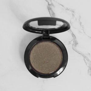 Golden Moss Pressed Eyeshadow by Radical Cosmetics – vibrant golden olive green with subtle shimmer, perfect for creating a bold, earthy eye look. Highly pigmented and long-lasting, this clean beauty eyeshadow offers smooth, buildable coverage with a crease-resistant formula. Paraben-free, cruelty-free, and made in the USA, ideal for adding a pop of rich color to any eye makeup look.