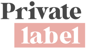 A minimalist photo featuring the words "private label" written in bold black and white typography centered against a soft light pink background. The color palette combines a clean, modern aesthetic with a feminine touch, ideal for beauty and skincare branding. This image is perfect for marketing private label cosmetics, clean beauty products, and contract manufacturing services. Keywords include private label beauty, custom cosmetics, skincare branding, cruelty-free makeup, vegan formulations, made in USA cosmetics, and sustainable beauty packaging. Designed to attract indie beauty brands, entrepreneurs, and companies seeking turnkey cosmetic manufacturing solutions.