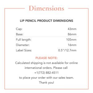 Radical Cosmetics Lip Pencil – Define and accentuate your lips with our high-performance lip pencil, offering precise application and long-lasting wear. Weighing just 0.05 lbs and measuring 0.62 x 0.62 x 4.14 inches, this sleek and travel-friendly lip pencil is perfect for creating sharp, defined lines or filling in lips with rich color. Available in a variety of flattering shades, each providing smooth, creamy texture that glides on easily and delivers a bold, matte finish. Our lip pencil is made with cruelty-free, non-toxic ingredients and is free from parabens, making it safe for sensitive skin. This versatile lip liner helps prevent feathering, enhances lip shape, and creates a flawless base for any lip color. Proudly made in the USA, our lip pencil embodies our clean beauty standards and commitment to high-quality formulas. Ideal for makeup artists and beauty enthusiasts alike, this lip pencil ensures a precise and polished look every time