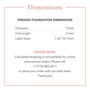 Radical Cosmetics Pressed Foundation – Achieve flawless, airbrushed skin with our pressed foundation, offering smooth, buildable coverage that enhances your complexion. Weighing just 0.02 lbs and measuring 2.8 inches in diameter with a height of 0.5 inches, this compact pressed powder is easy to carry for on-the-go touch-ups. The sleek, portable design features a 1.24-inch label size for easy identification. Available in a wide range of shades to match various skin tones, our pressed foundation provides a soft, matte finish that reduces shine and blurs imperfections. Formulated with high-quality, skin-friendly ingredients, it offers long-lasting wear without clogging pores, making it ideal for all skin types, including sensitive skin. Free from parabens, cruelty-free, and made with clean beauty standards, this pressed foundation is a must-have for anyone seeking a reliable, non-toxic makeup solution. Proudly made in the USA, it delivers superior performance with every application.