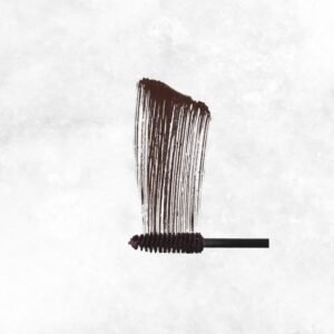 Brown mascara swatch showing smooth, rich pigment and creamy texture for natural lash definition – Radical Cosmetics clean beauty makeup.