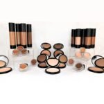 Radical Cosmetics Complete Deep Face Kit – includes deep shades of tinted moisturizer, liquid foundation, pressed foundation, and concealer. Clean beauty, cruelty-free, paraben-free, and made in the USA.