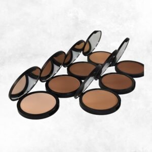 Radical Cosmetics Dark Pressed Foundation Kit – seven clean beauty shades for deep to dark skin tones. Natural, buildable coverage, cruelty-free, paraben-free, and made in the USA.