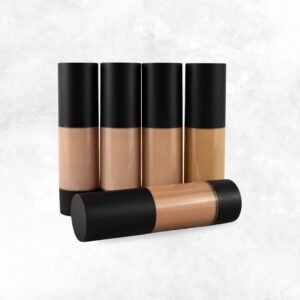 Complete Light Foundation Kit by Radical Cosmetics – five clean beauty foundation samples in fair to light skin tone shades, including pressed powder, liquid foundation, concealer, and tinted moisturizer. Talc-free, paraben-free, cruelty-free, and made in the USA.