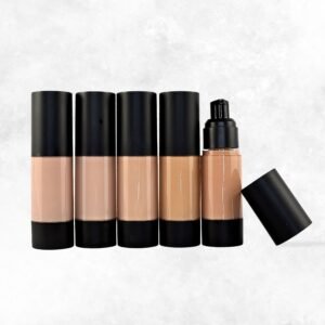 Complete Light Foundation Kit by Radical Cosmetics – five clean beauty foundation samples in fair to light skin tone shades, including pressed powder, liquid foundation, concealer, and tinted moisturizer. Talc-free, paraben-free, cruelty-free, and made in the USA.