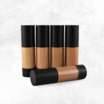 Complete Medium Foundation Kit by Radical Cosmetics – five clean beauty foundation samples including pressed powder, liquid foundation, concealer, and tinted moisturizer in medium skin tone shades. Talc-free, paraben-free, cruelty-free, and made in the USA.