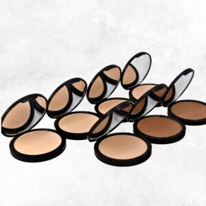 Radical Cosmetics Medium Pressed Foundation Kit – seven clean beauty shades for medium skin tones. Buildable, natural coverage, cruelty-free, paraben-free, and made in the USA.