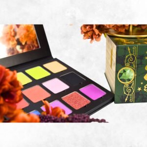 Radical Cosmetics Poison Envy Palette with vibrant jewel tones, deep smokey shades, and shimmering highlights, perfect for Halloween, dramatic makeup, or everyday glam.
