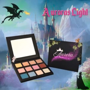 Radical Cosmetics Aurora’s Light Eyeshadow Palette – 12 Sleeping Beauty inspired pastel and shimmer shades including pinks, neutrals, and celestial blues.